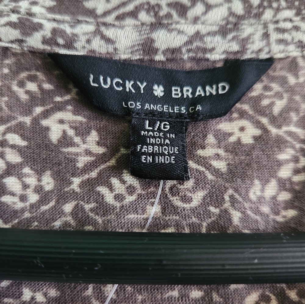 NWT Lucky Brand 3/4 Sleeve Lightweight Blouse, Size L - Picture 5 of 8
